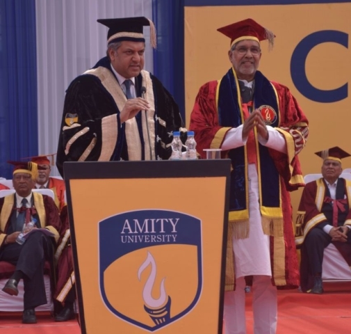 Dr. Aseem Chauhan During a Speech Welcoming Nobel Peace Laureate Shri Kailash Satyarthi at Amity University Gurugram 2019
