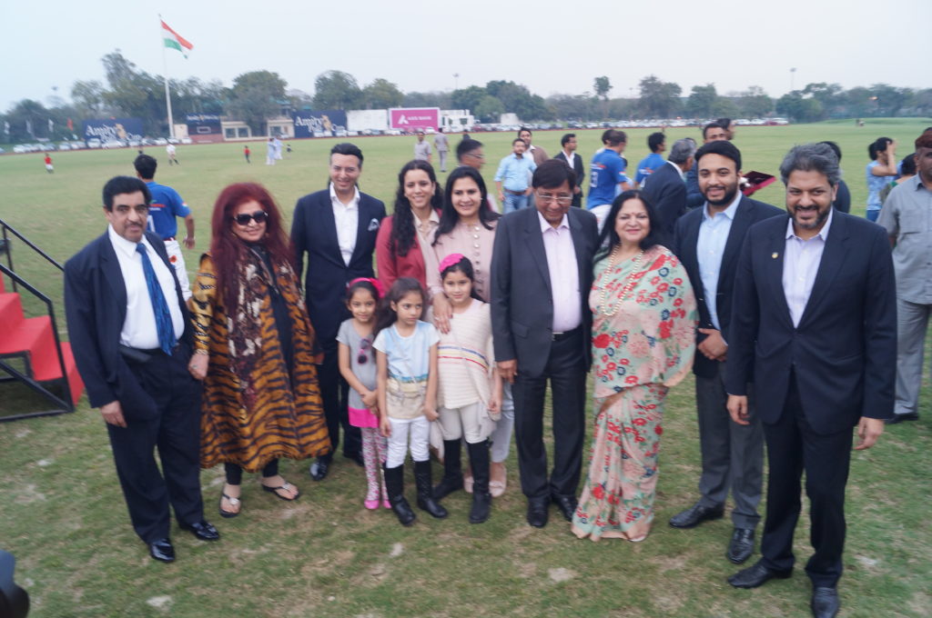 Dr. Aseem Chauhan with Ms. Shahnaz Husain - CEO of Shahnaz Herbals Inc. during the finals of Amity polo Cup 2015